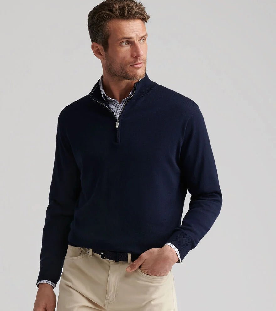 Peter Millar Autumn Crest Merino Quarter Zip - NOA Marbella