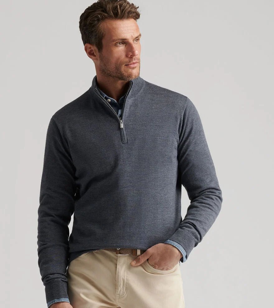 Peter Millar Autumn Crest Merino Quarter Zip - NOA Marbella